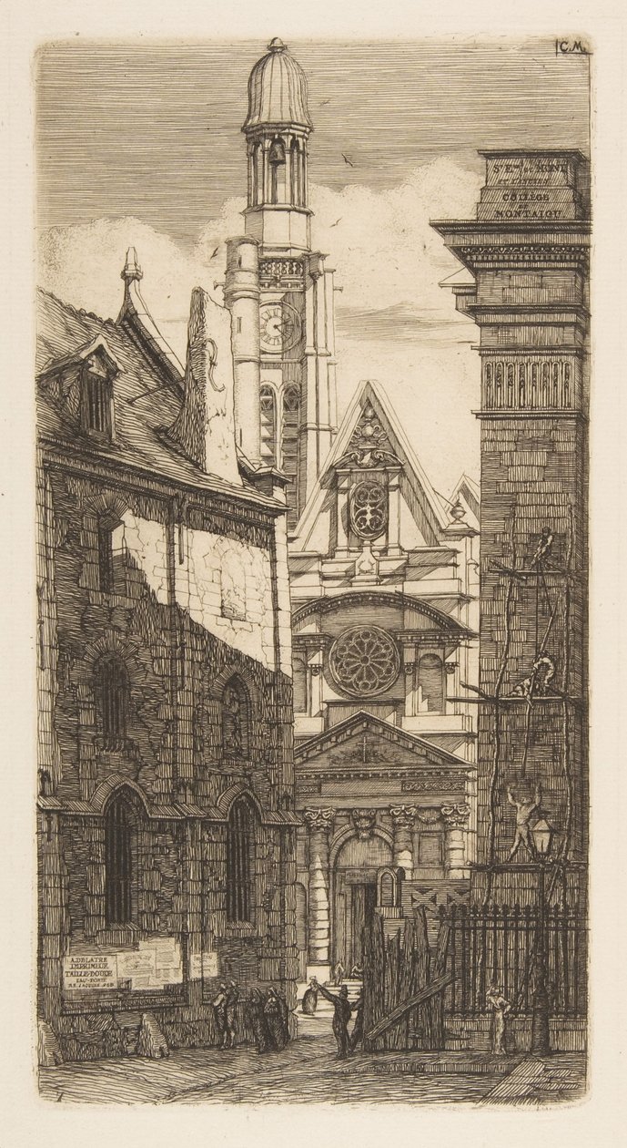 Saint-Étienne-du-Montin kirkko, Pariisi tekijältä Charles Meryon