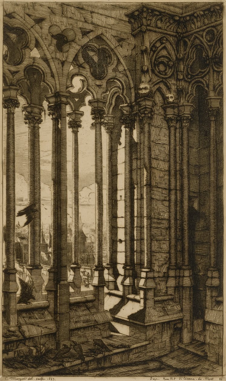 Galleria, Notre Dame de Paris tekijältä Charles Meryon