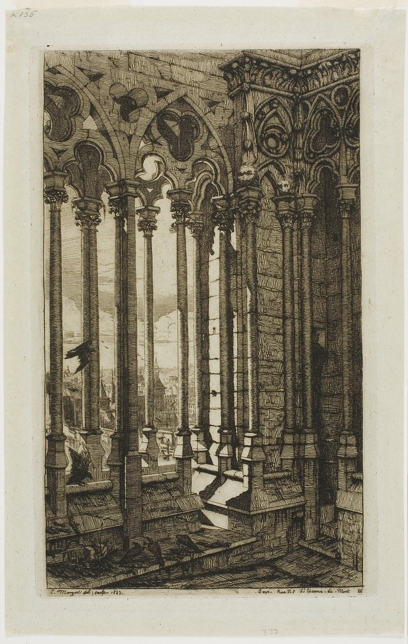 Notre-Damen galleria, Pariisi tekijältä Charles Meryon