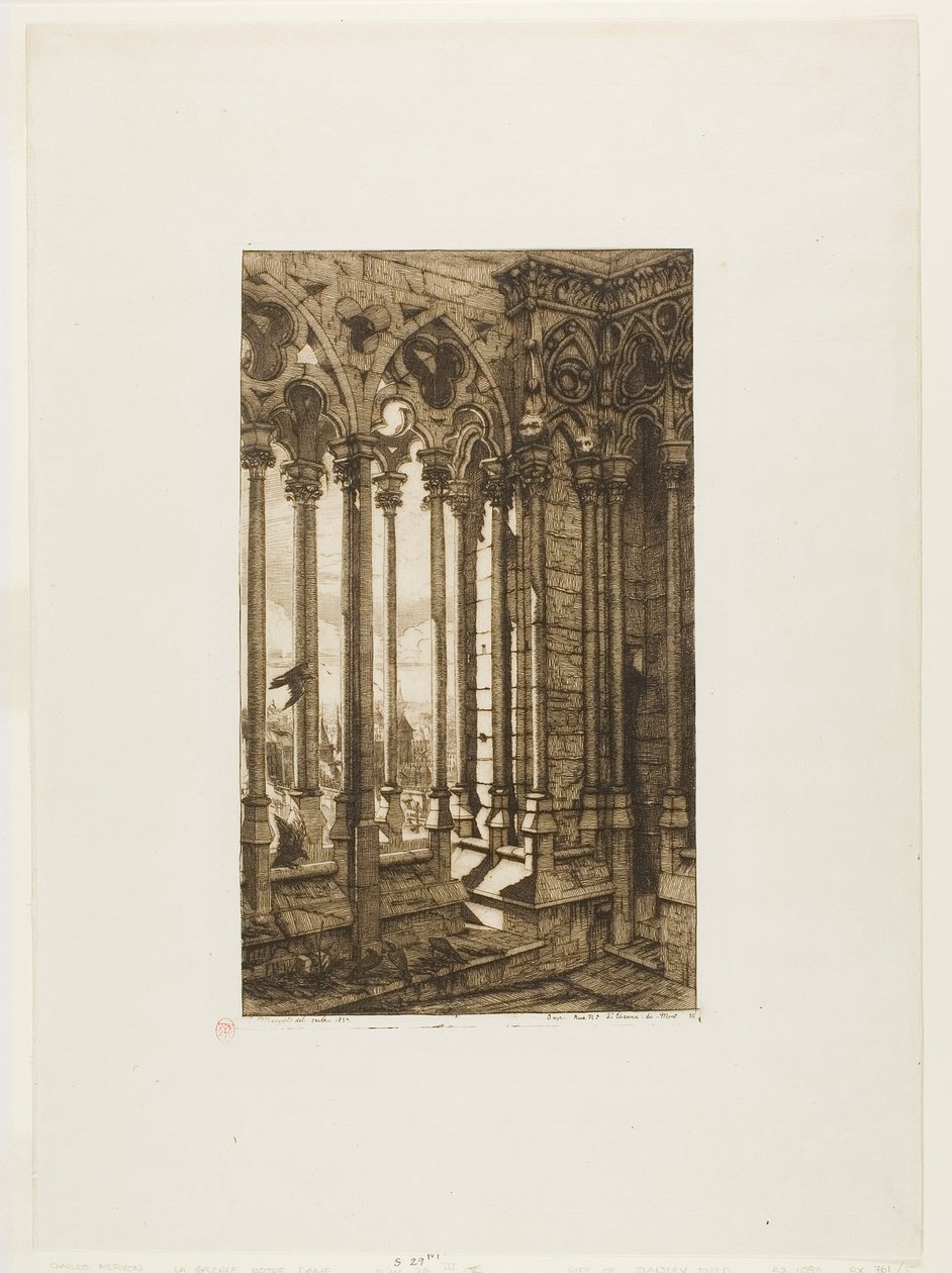 Notre-Damen galleria, Pariisi tekijältä Charles Meryon