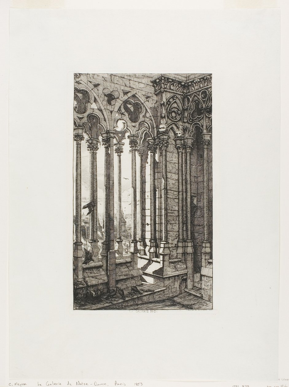 Notre-Damen galleria, Pariisi tekijältä Charles Meryon