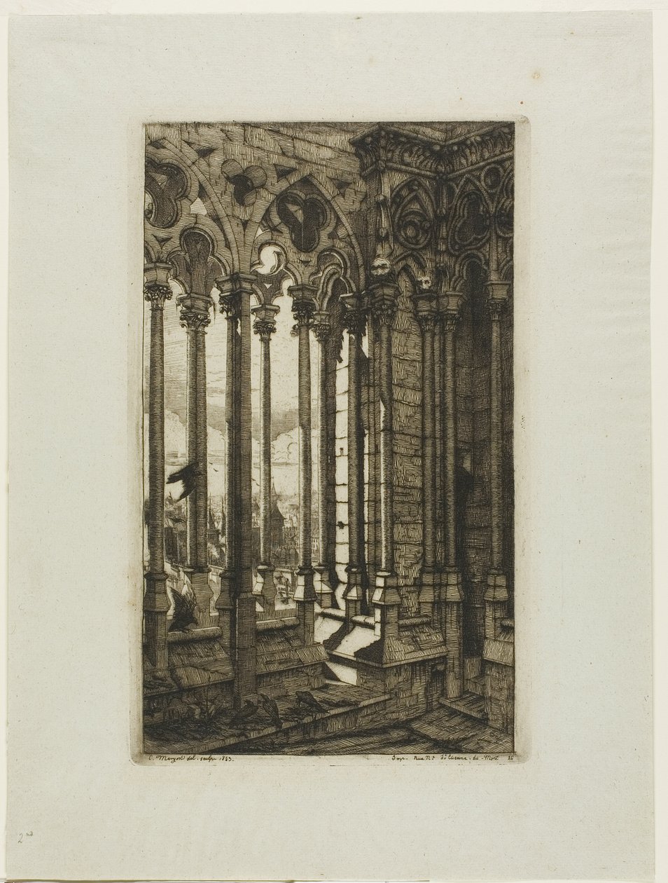 Notre-Damen galleria, Pariisi tekijältä Charles Meryon