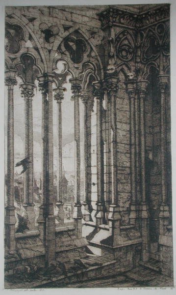 Notre-Damen galleria, Pariisi tekijältä Charles Meryon
