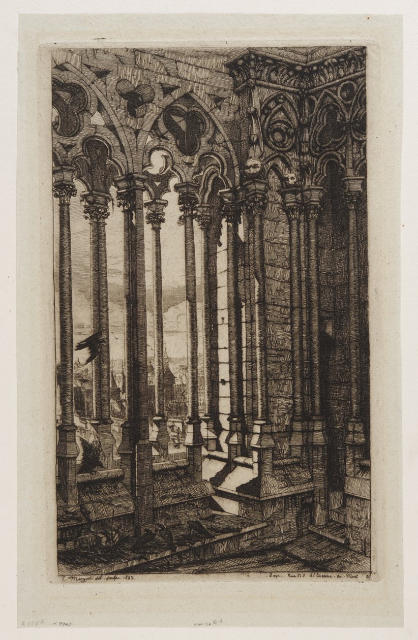 Notre-Damen galleria, Pariisi tekijältä Charles Meryon