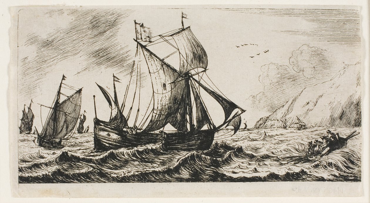 El Galliot de Jean de Vyl de Rotterdam finlandès tekijältä Charles Meryon