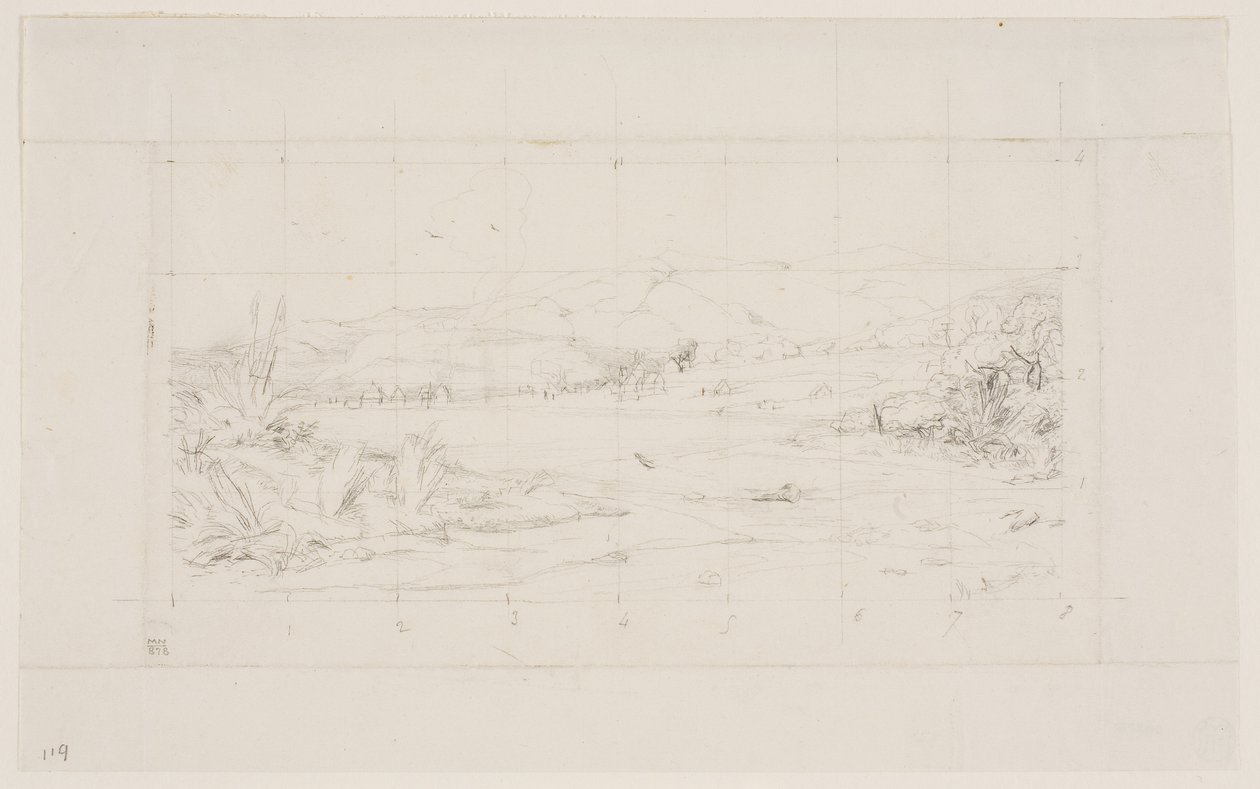Pieni ranskalainen siirtokunta Akaroassa, 1845 tekijältä Charles Meryon