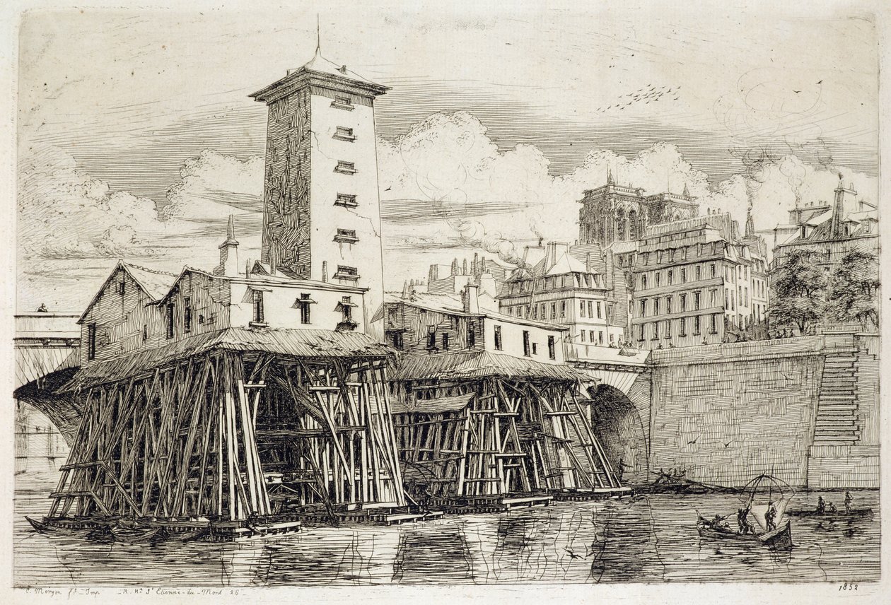 Pumppu, Notre Dame tekijältä Charles Meryon