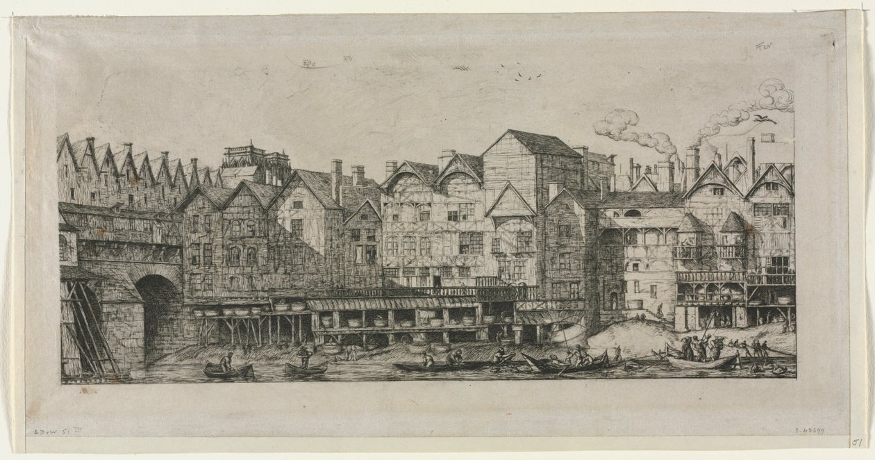 Näkymä osasta Pariisin kaupunkia kohti 1600-luvun loppua, 1861. tekijältä Charles Meryon
