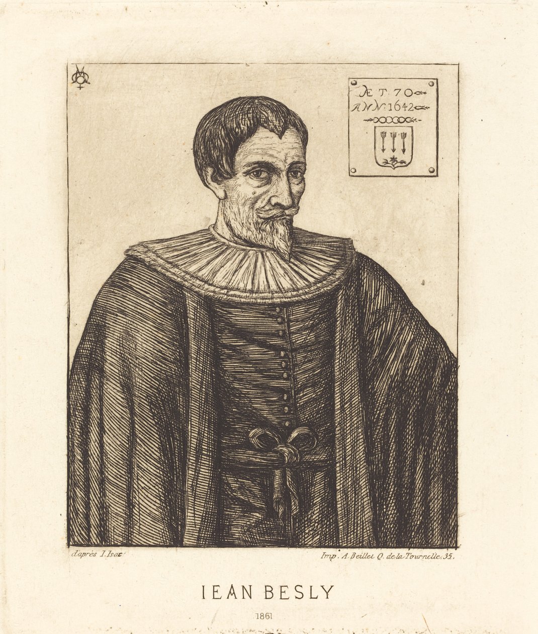 Jean Besly tekijältä Charles Meryon after Jaspar Isacsz