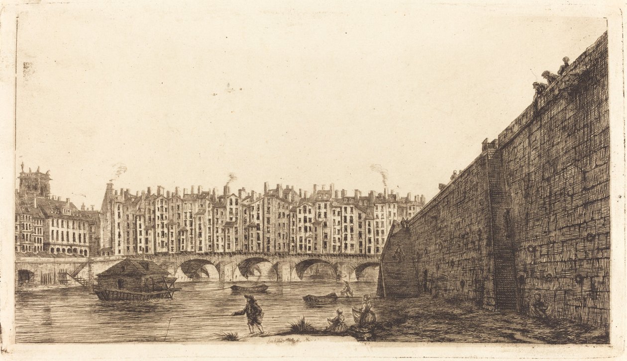 Pont-au-Change, Pariisi, noin 1784 tekijältä Charles Meryon after Victor Jean Nicolle