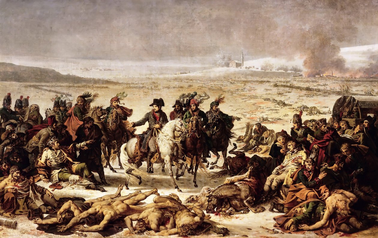 Napoleon Eylaun taistelukentällä 9. helmikuuta 1807 tekijältä Charles Meynier