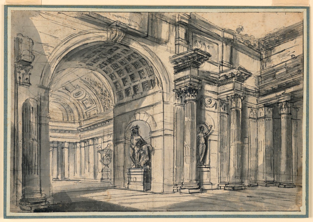 Arkkitehtoninen fantasia: Palace Interior tekijältä Charles Michel Ange Challe
