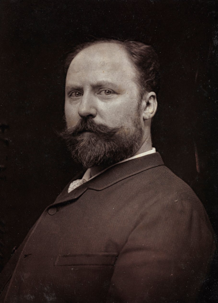Album Artistique et Biographique, 5. vuosikerta, Salon 1885; muotokuva ranskalaisesta taidemaalarista Paul Louis Narcisse Grolleronista (1848-1901). tekijältä Charles Michelez