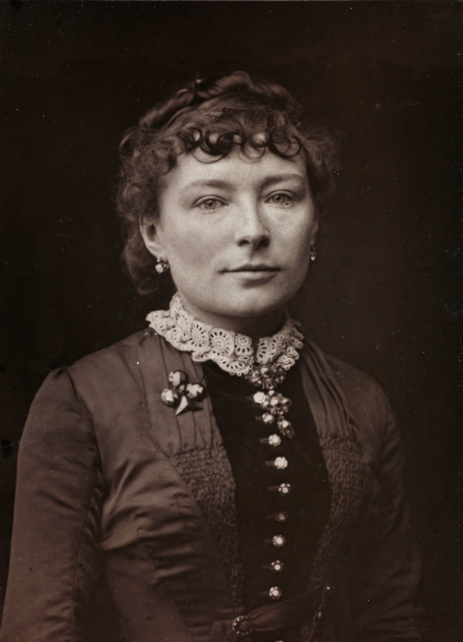 Taiteellinen ja elämäkerrallinen albumi, 5. vuosi, Salon 1885; muotokuva ranskalaisesta taidemaalari Virginie Elodie Marie Thérèse Demont-Bretonista (1859-1935) tekijältä Charles Michelez
