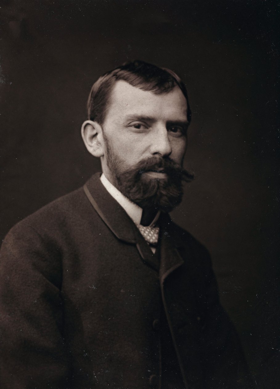 Taiteellinen ja elämäkerrallinen albumi, 5. vuosi, Salon 1885; ranskalaisen taidemaalari Victor Gabriel Gilbertin (1847-1933) muotokuva tekijältä Charles Michelez