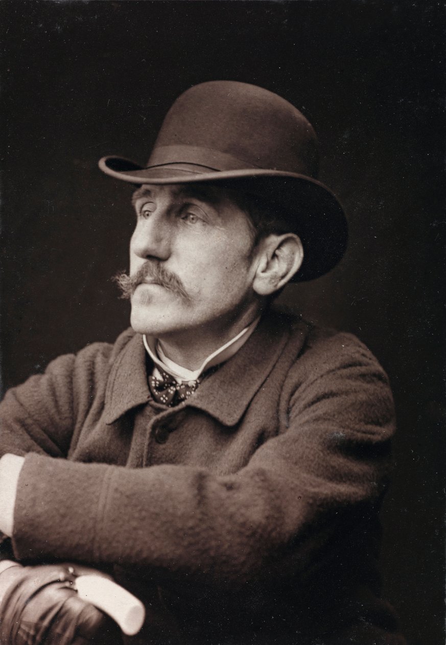 Taiteellinen ja elämäkerrallinen albumi, 5. vuosi, Salon 1885; ranskalaisen taidemaalarin Georges-Louis Hyonin (1855-1901) muotokuva tekijältä Charles Michelez