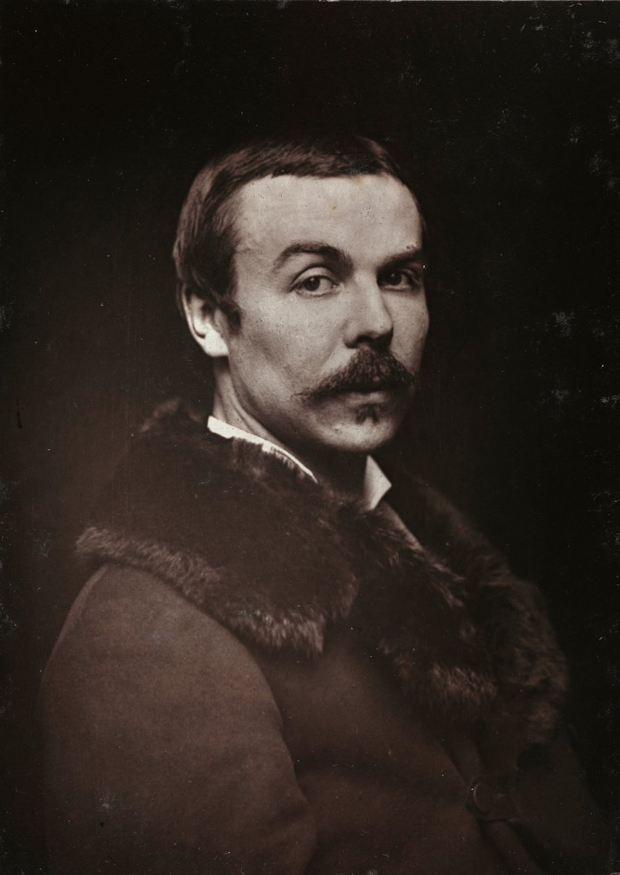 Taiteellinen ja elämäkerrallinen albumi, 5. vuosi, Salon 1885; ranskalaisen taidemaalari Albert Bettannierin (1851-1932) muotokuva tekijältä Charles Michelez