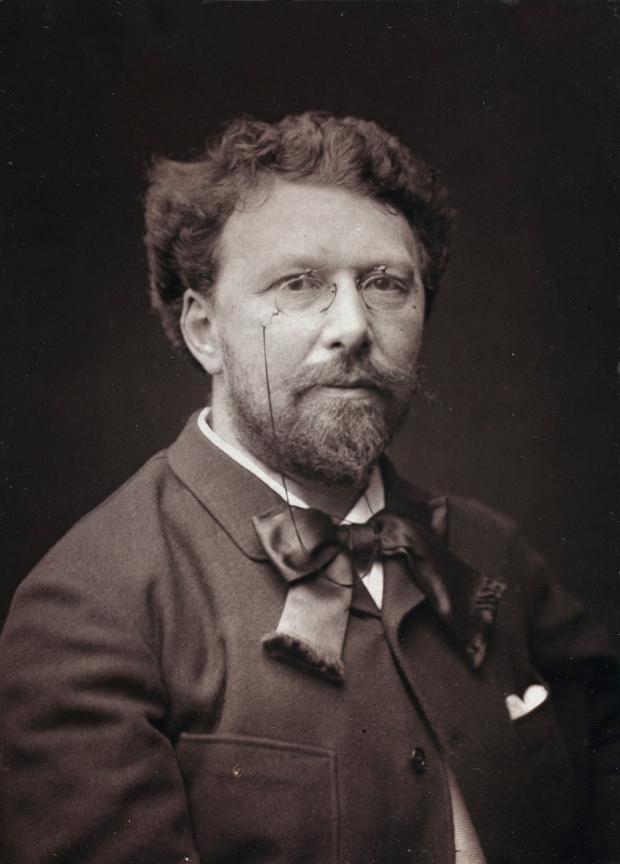 Taiteellinen ja elämäkerrallinen albumi, 5. vuosi, Salon 1885; muotokuva ranskalaisesta taidemaalari Alfred-Pierre Joseph Agachesta (1843-1915) tekijältä Charles Michelez