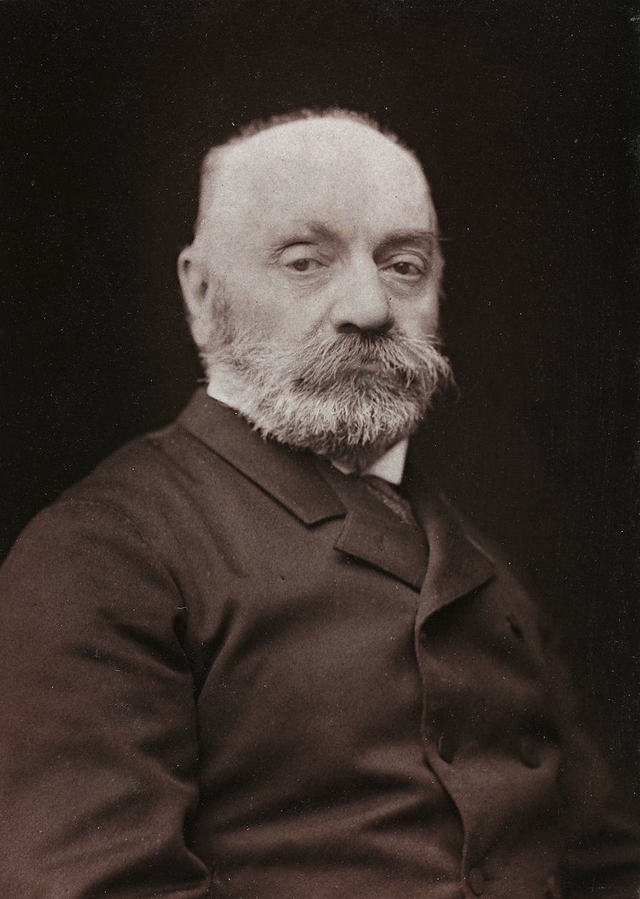 Taiteellinen ja biografinen albumi, 6. vuosi, Salon 1885; ranskalaisen taidemaalari Boulanger Gustave Rodolphen (1824-1888) muotokuva tekijältä Charles Michelez