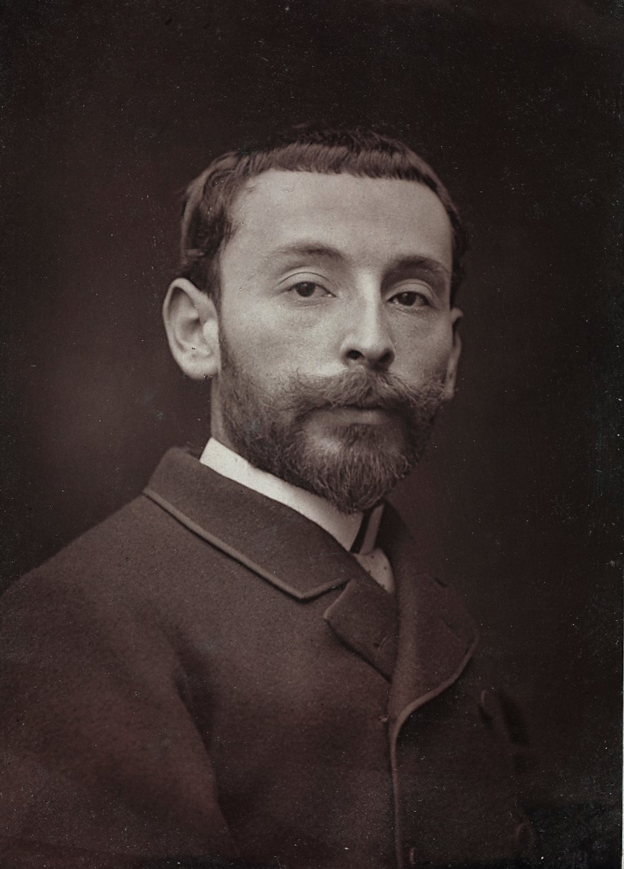 Taiteellinen ja biografinen albumi, 6. vuosi, Salon 1885; ranskalaisen taidemaalarin Alexandre Blochin (1862-1906) muotokuva tekijältä Charles Michelez