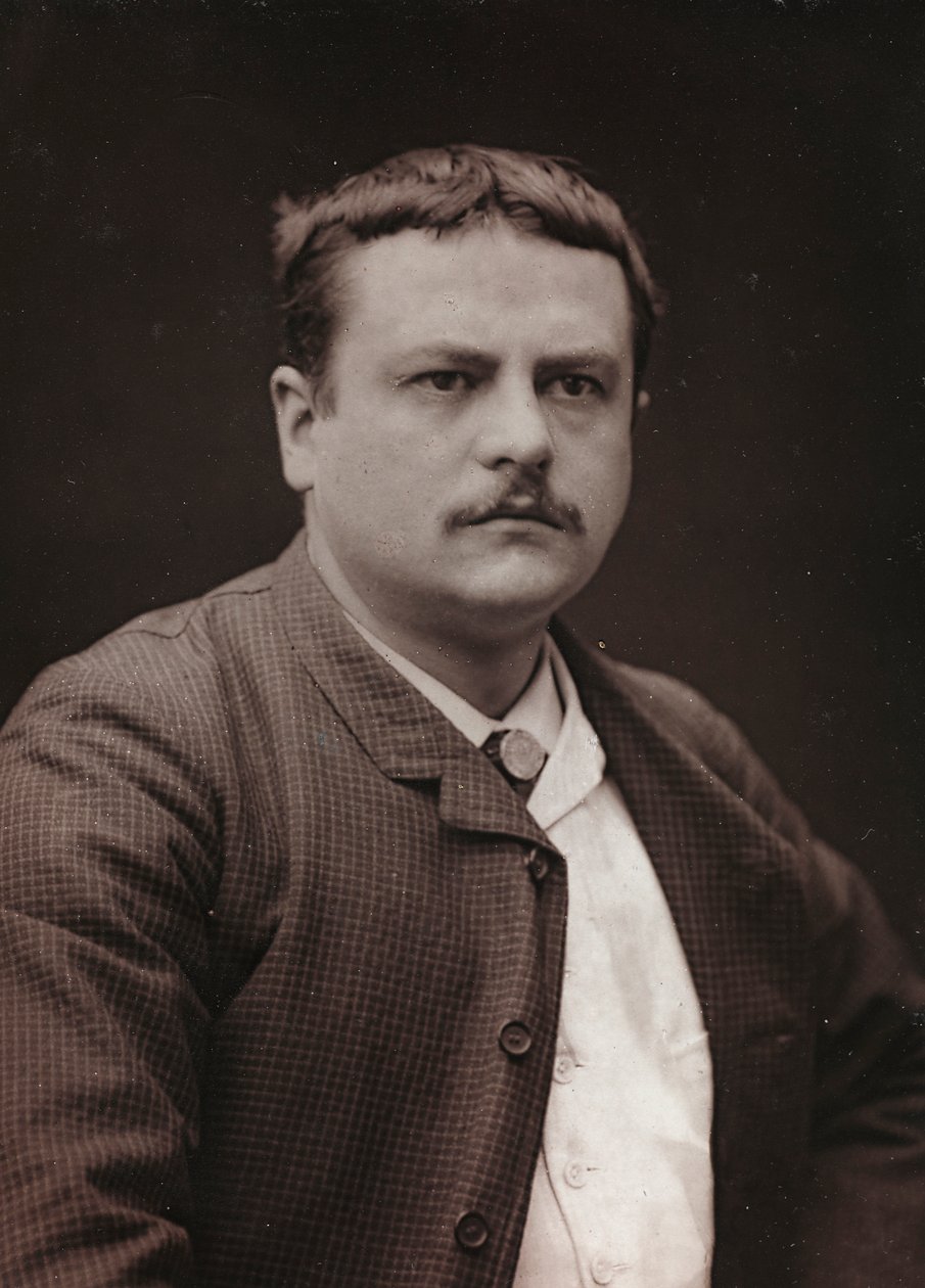 Taiteellinen ja biografinen albumi, 6. vuosi, Salon 1885; ranskalaisen taidemaalarin Royer Lionelin (1852-1926) muotokuva tekijältä Charles Michelez