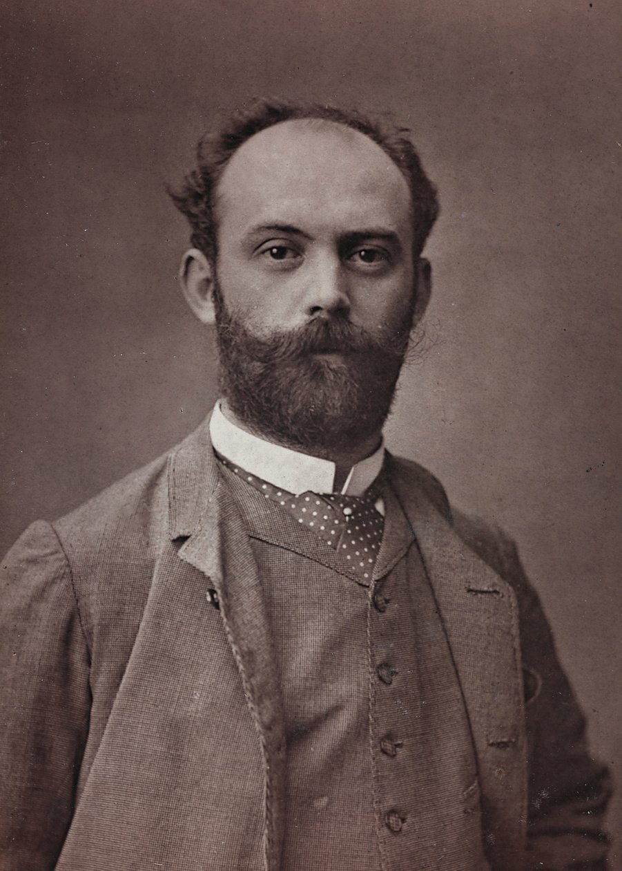 Taiteellinen ja biografinen albumi, 6. vuosi, Salon 1885; muotokuva ranskalaisesta taidemaalari Ernest Bordesista (1852-1914) tekijältä Charles Michelez