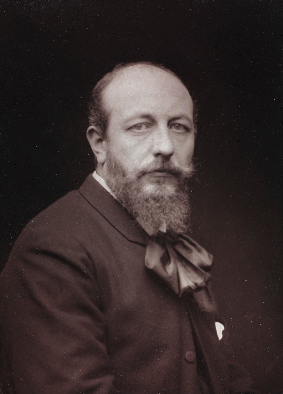 Taiteellinen ja biografinen albumi, 6. vuosi, Salon 1885; ranskalaisen taidemaalarin Roger Jourdainin (1845-1918) muotokuva tekijältä Charles Michelez