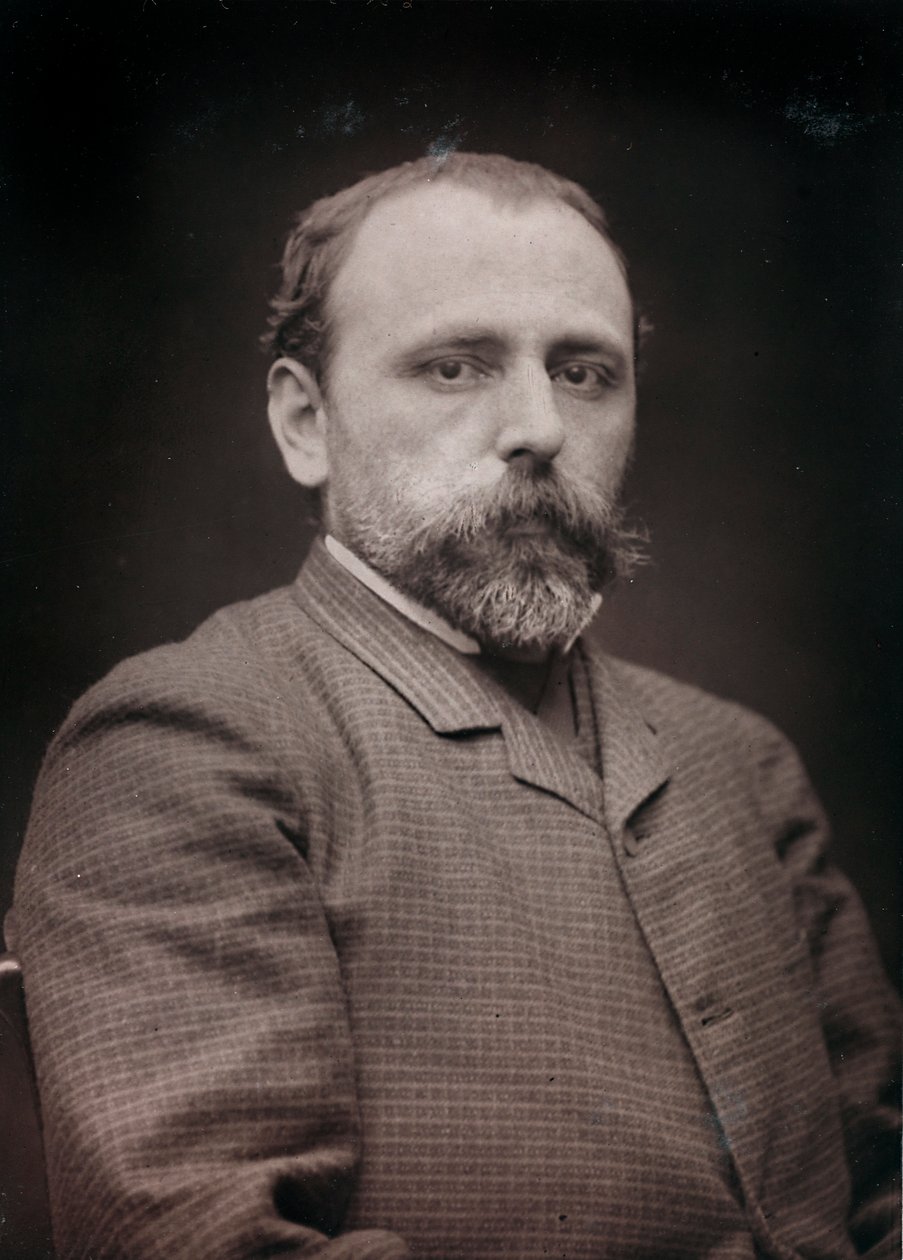 Album Artistique et Biographique, 6. vuosikerta, Salon 1885; taidemaalari Edouard Jean Dambourgezin (1844-1931) muotokuva. tekijältä Charles Michelez