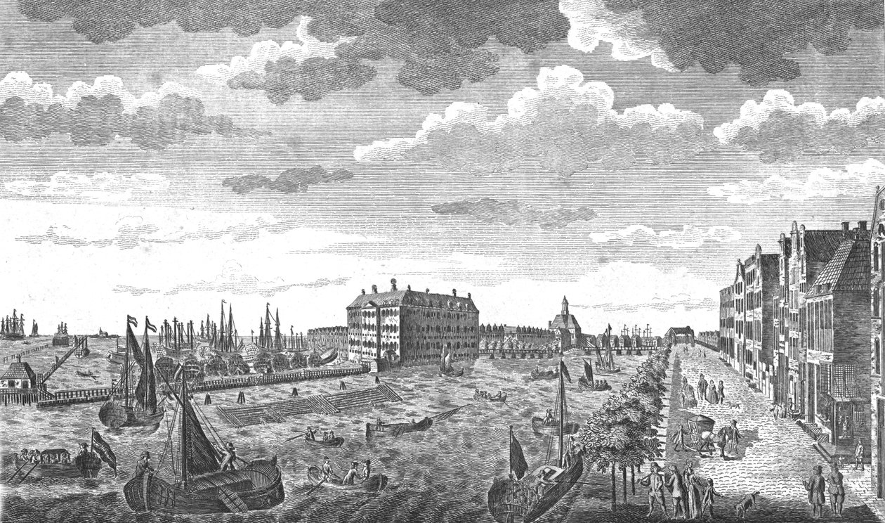 Admiralty Office, Amsterdam, Hollanti, c1778. Artistit: Unknown, Charles Middleton. tekijältä Charles Middleton
