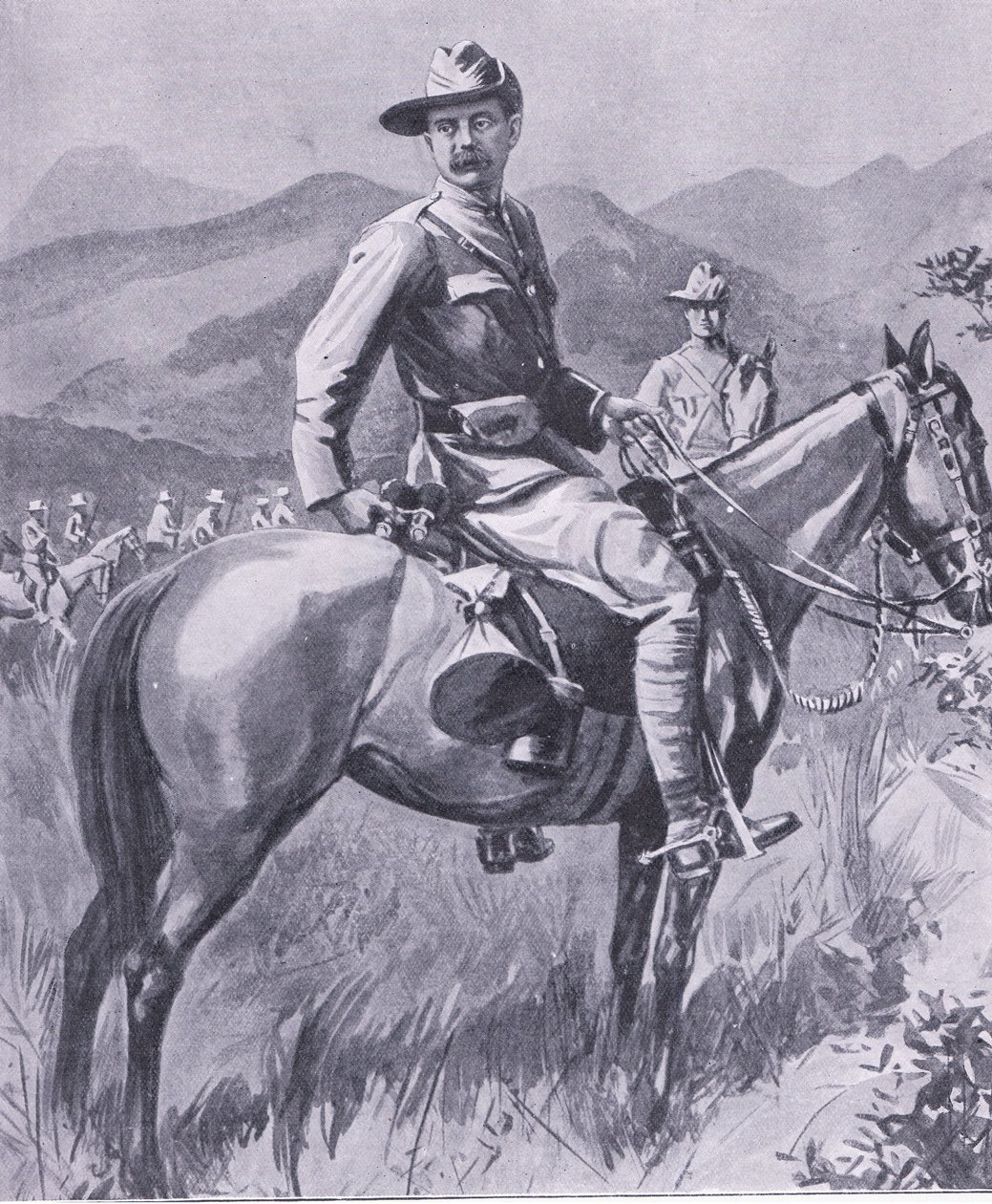 Prikaatikenraali Lumer, teoksesta After Pretoria: The Guerilla War (Pretorian jälkeen: sissisota), jonka on julkaissut Harmsworth Bros Limited, 1901. tekijältä Charles Mills Sheldon