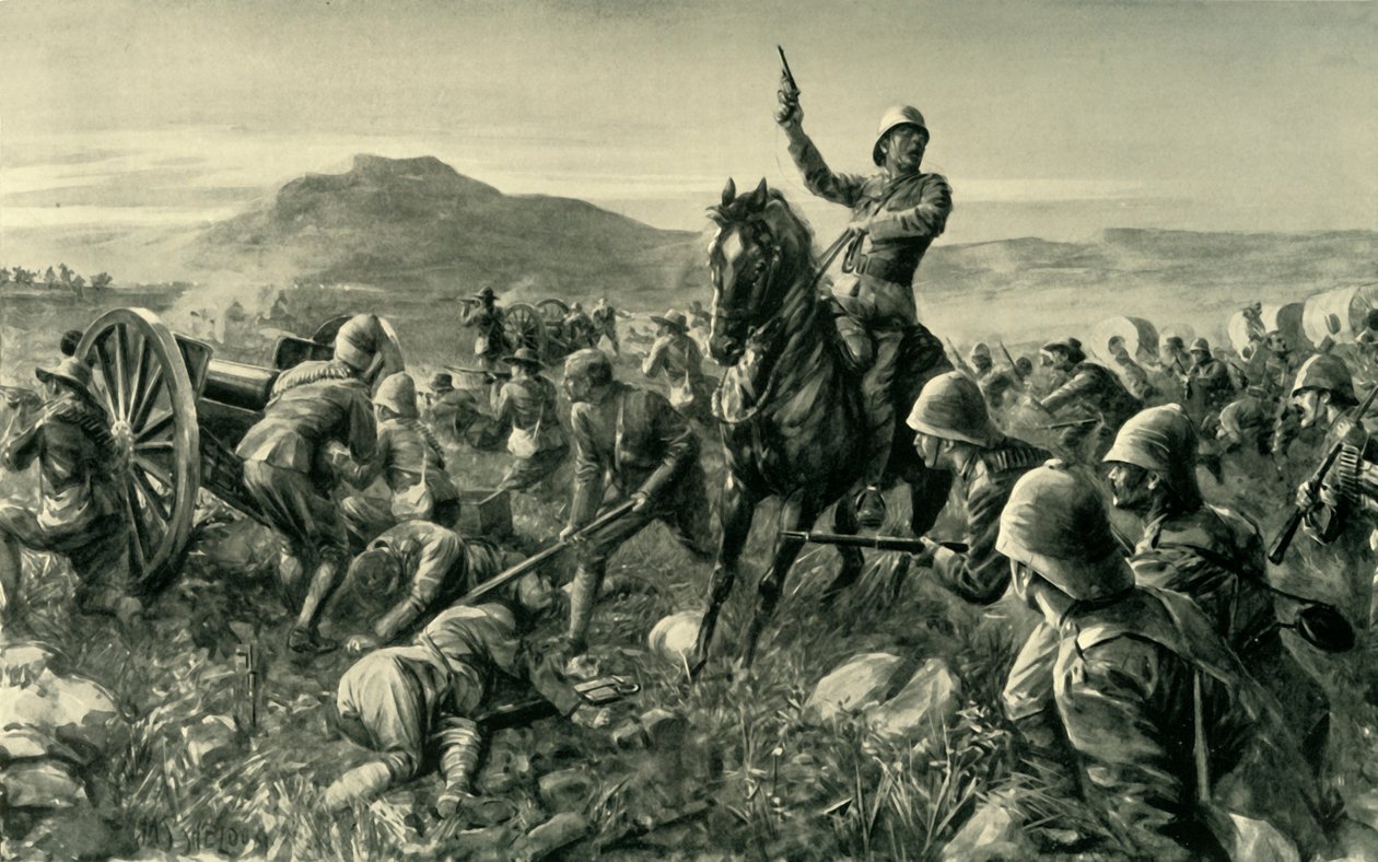 "Lord Methuen kokoamassa särkyneitä voimiaan Tweeboschiin", 1902. tekijältä Charles Mills Sheldon