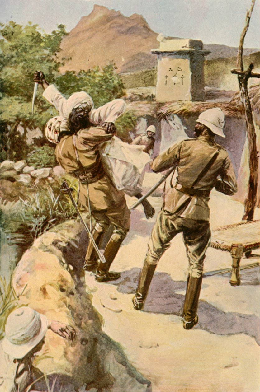 Roberts pelasti sotilaan Bhagwanassa, 1901. tekijältä Charles Mills Sheldon