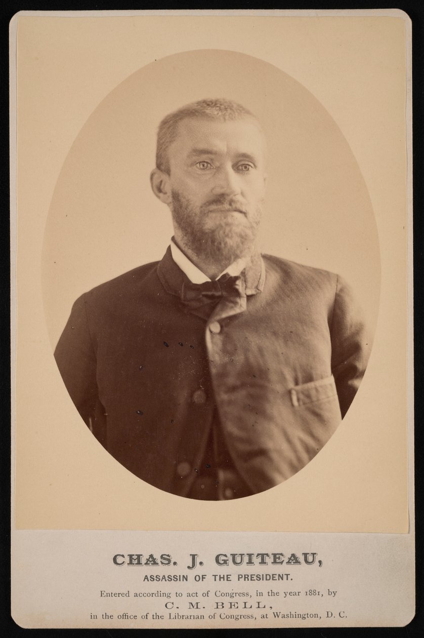 Charles Julius Guiteaun muotokuva 1841-1882, 4. heinäkuuta 1881. tekijältä Charles Milton Bell
