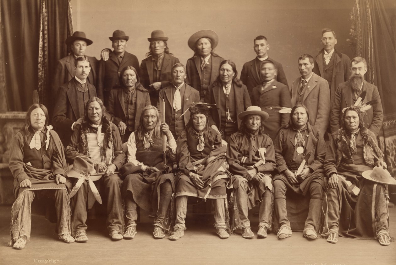 Sioux-valtuuskunta,1891 (kuva) tekijältä Charles Milton Bell