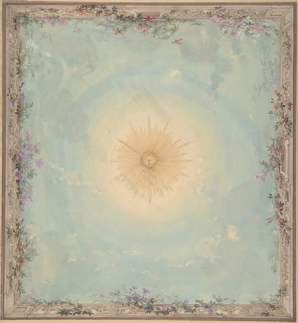 Mallit kattoihin Central Sunburstilla, 1800-luku. tekijältä Charles Monblond