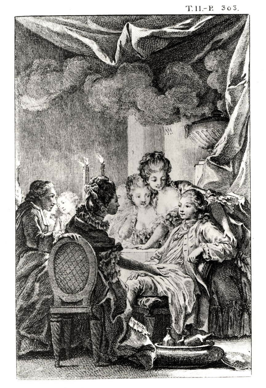 Kohtaus Voltairen (1694-1778) teoksesta "L