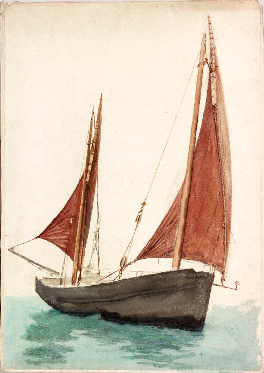 Kalastusvene (rungonvärinen) tekijältä Charles Napier Hemy