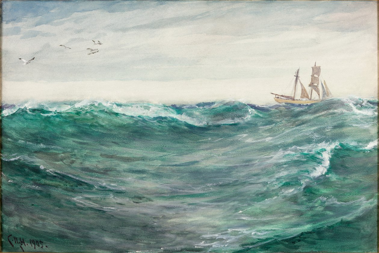 Off Fowey; Tuuli länsi tekijältä Charles Napier Hemy