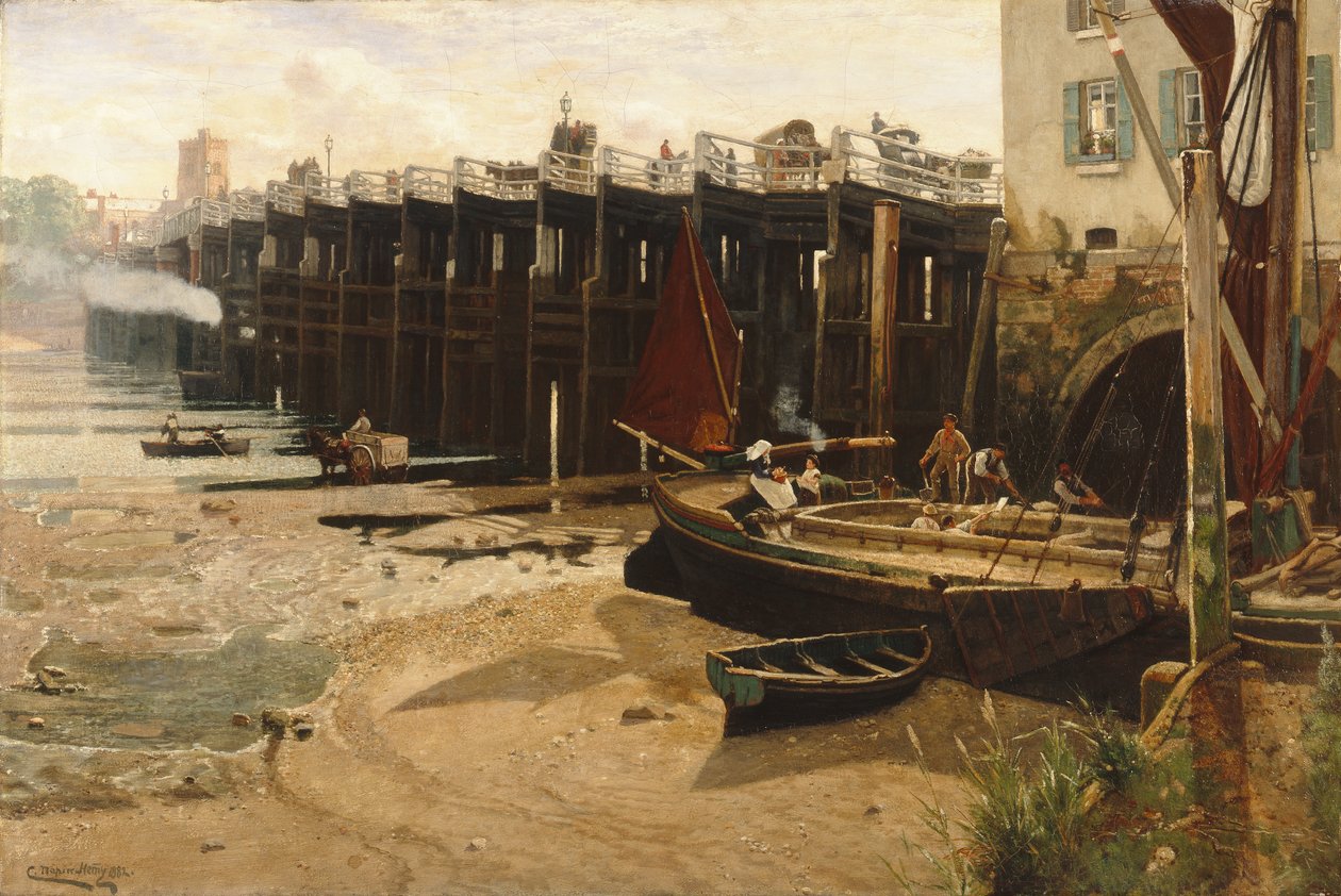 Vanha Putney Bridge tekijältä Charles Napier Hemy