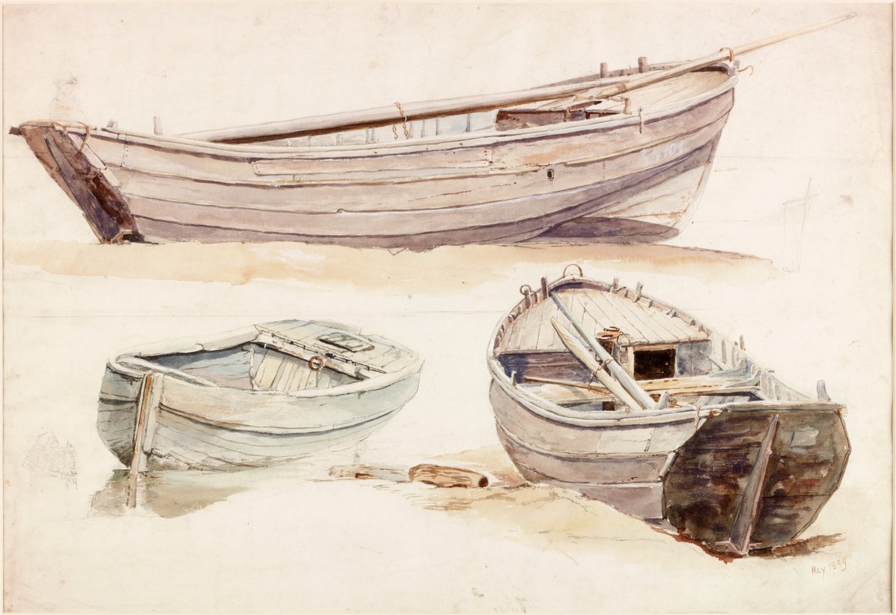 Lohiveneiden tutkimukset (bodycolour) tekijältä Charles Napier Hemy