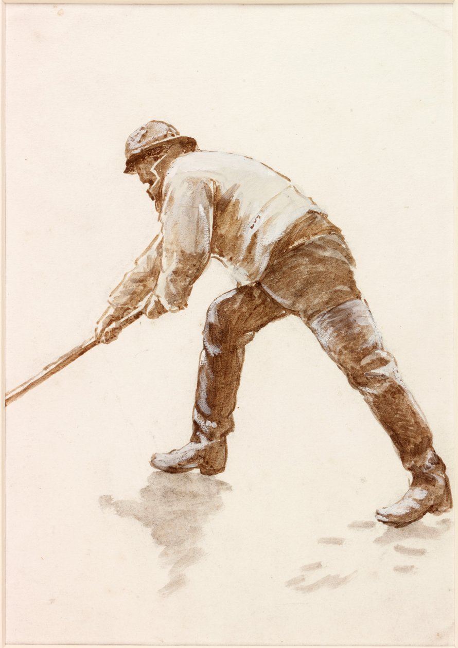Kalastaja työssä -tutkimus (vartalonväri) tekijältä Charles Napier Hemy