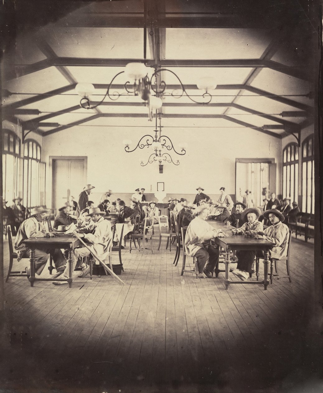 Imperial Asylum of Vincennes, pelihuone, 1858-59. tekijältä Charles Nègre
