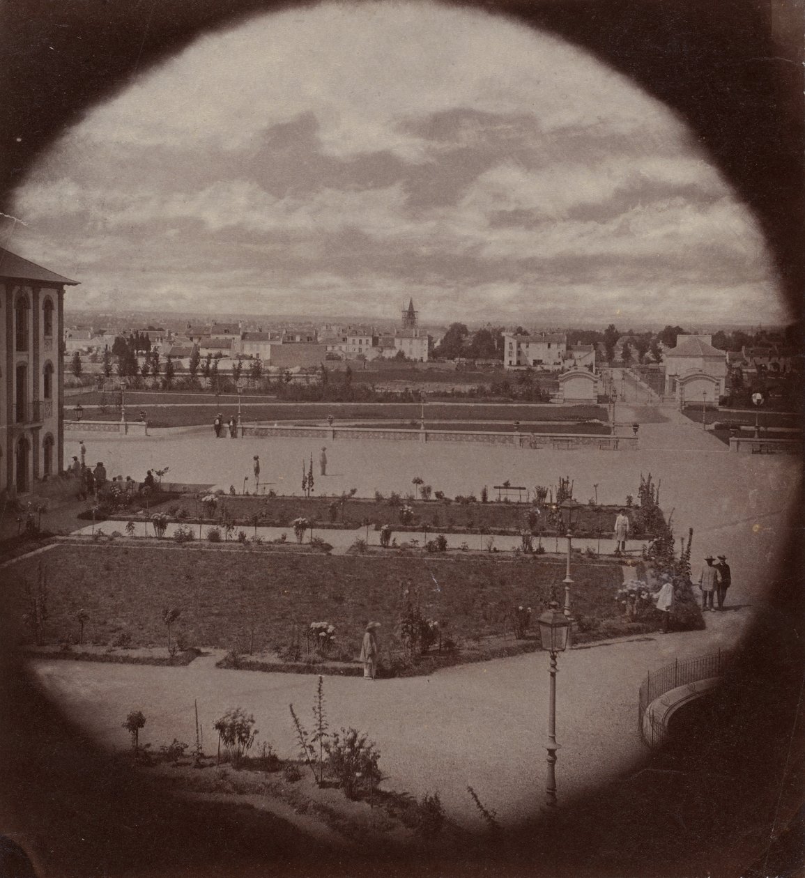 Vincennesin keisarillinen turvapaikka, näkymä Charentoniin, 1858-59. tekijältä Charles Nègre