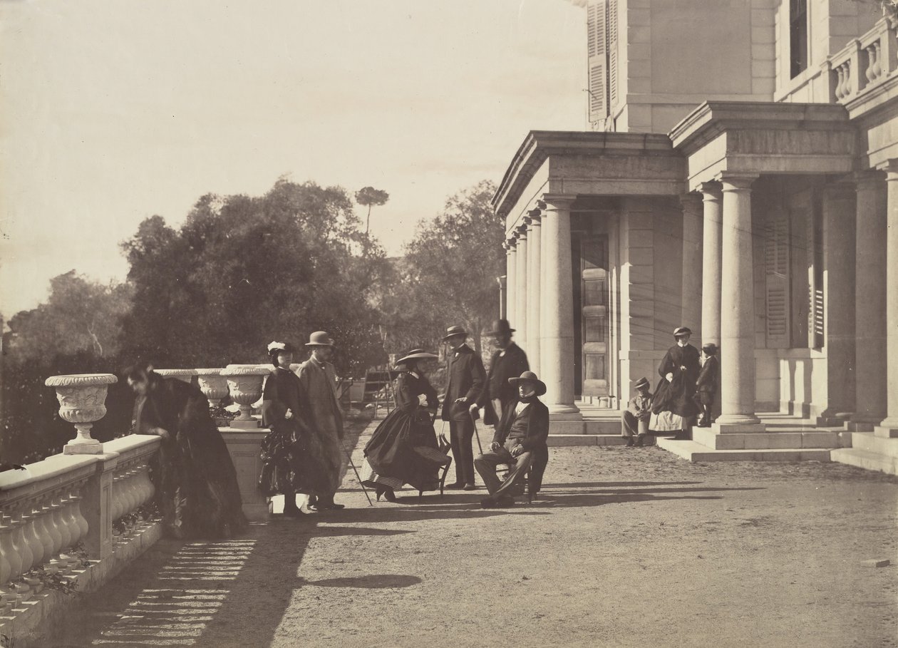 [Lord Brougham ja hänen perheensä, Cannes], 1862. tekijältä Charles Nègre