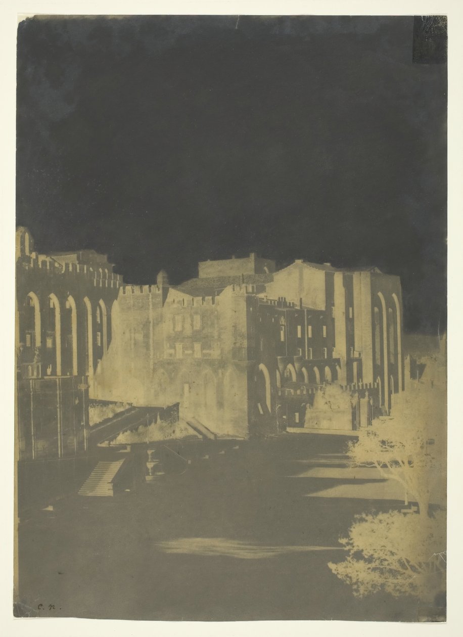 Paavin palatsi, Avignon, n. 1851. tekijältä Charles Nègre