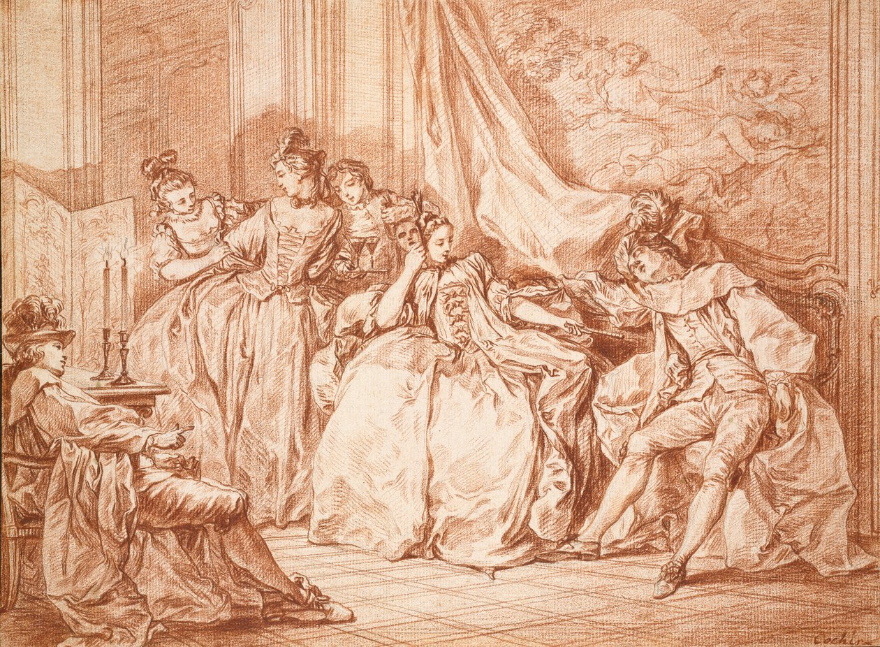 Juhlijoiden puolue, 1700-luku tekijältä Charles Nicolas Cochin