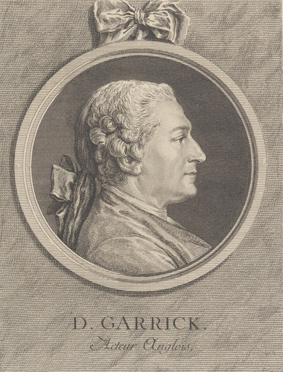David Garrickin muotokuva, 1764 tekijältä Charles Nicolas Cochin