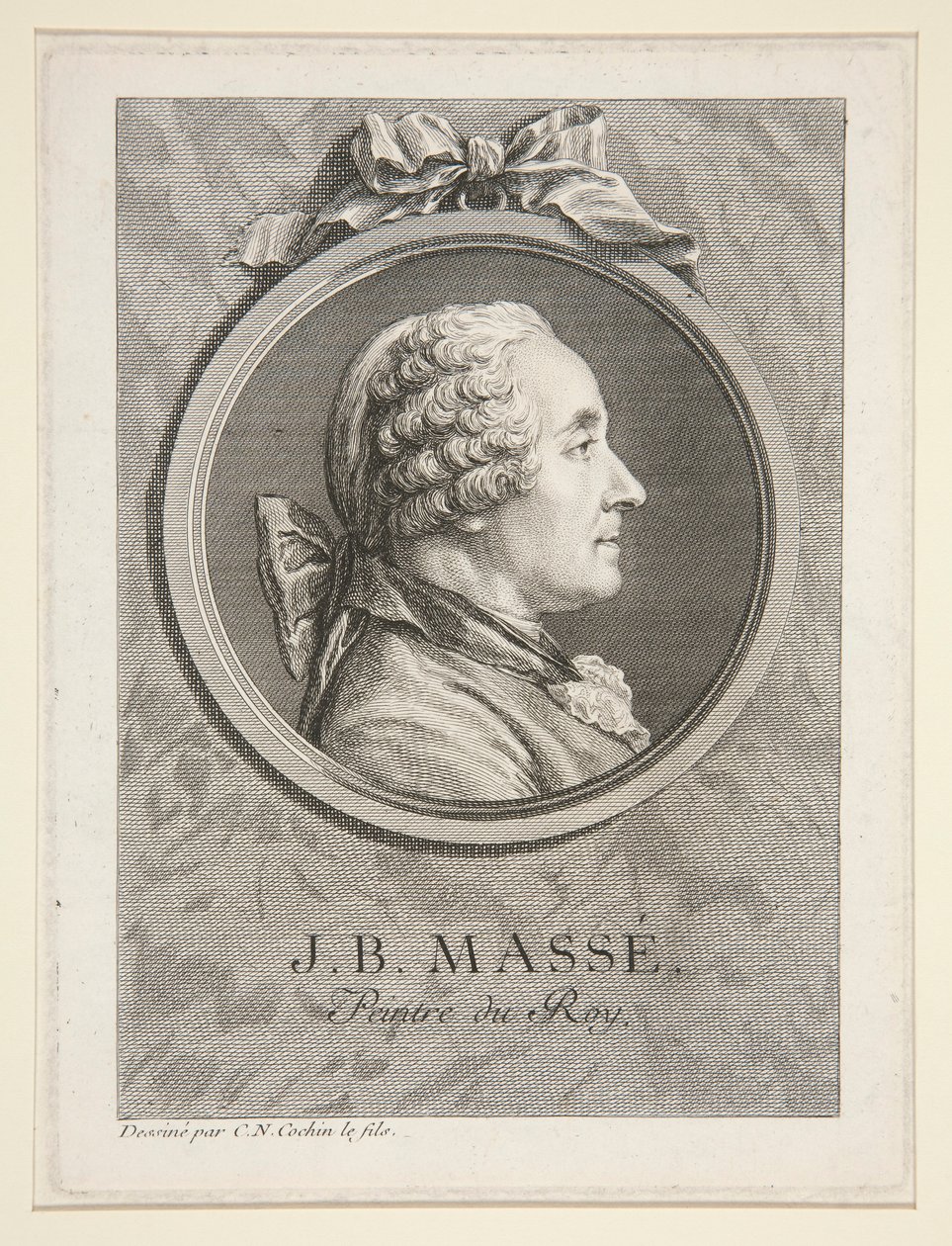 Jean-Baptiste Massen muotokuva tekijältä Charles Nicolas Cochin the younger