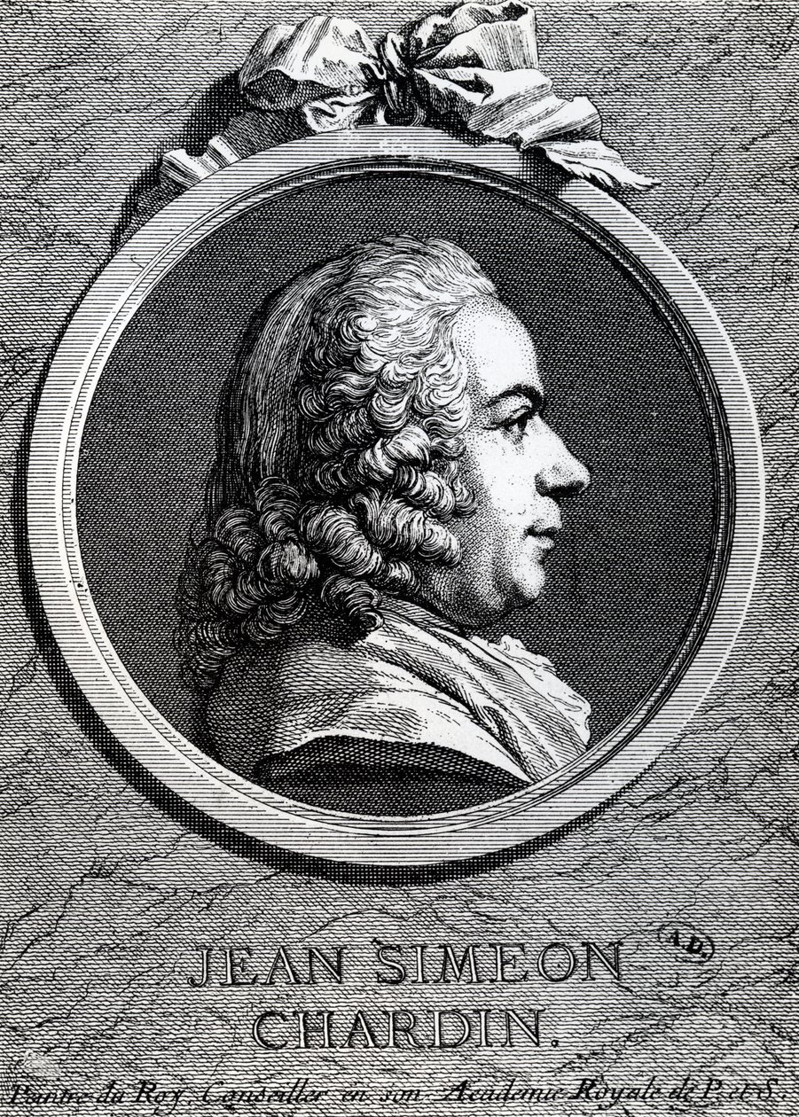 Jean Simeon Chardin (kuparikaiverrus) tekijältä Charles Nicolas II Cochin