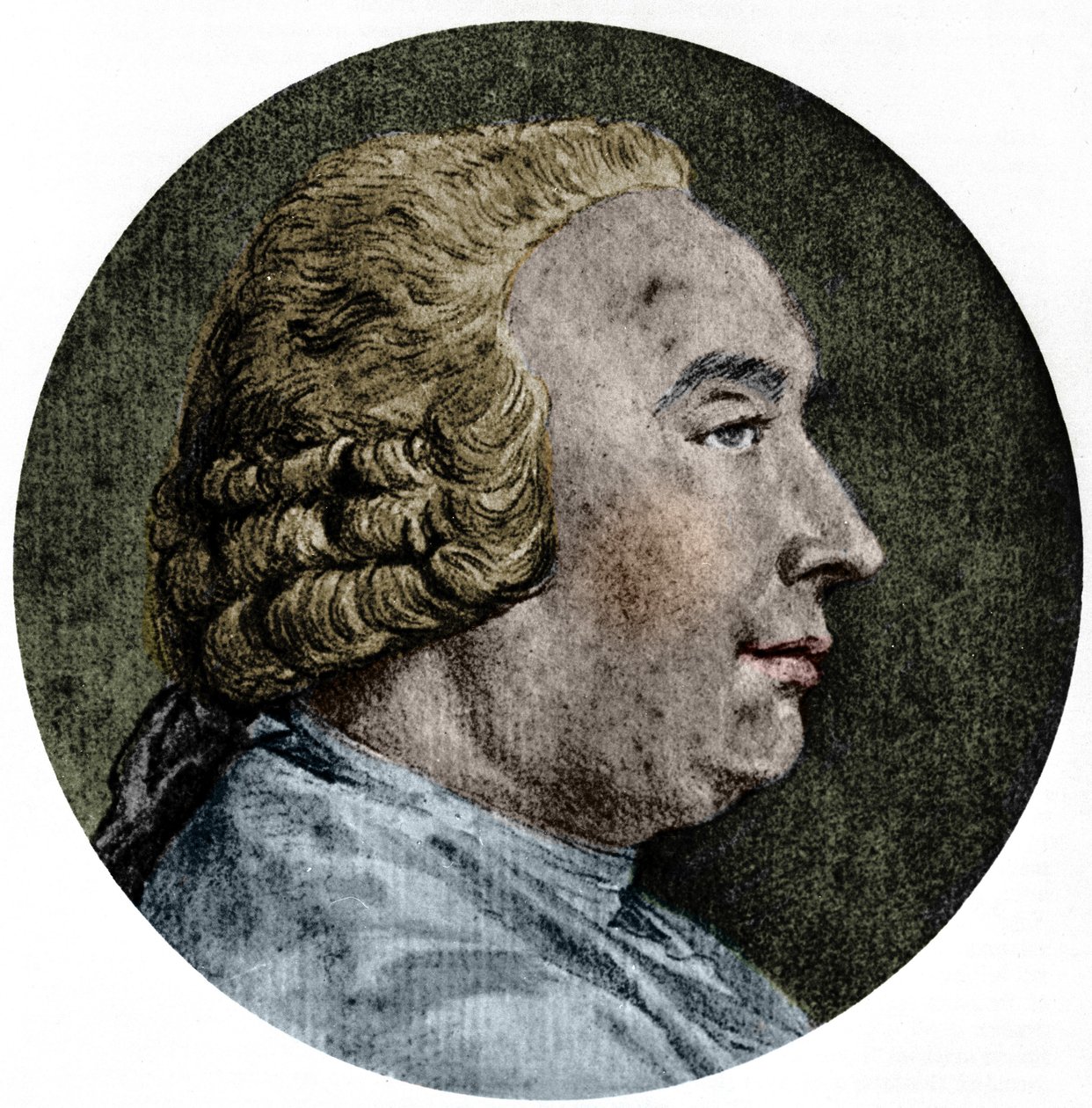 David Humen, skotlantilaisen filosofin (1711–1776) muotokuva Charles - Nicolas Cochin Jr. tekijältä Charles Nicolas II Cochin